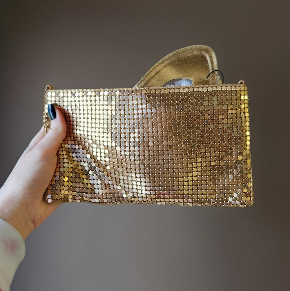 Gold Sparkly Clutch Bag